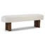 Banc en tissu avec pieds noyer Modern-1011985214
