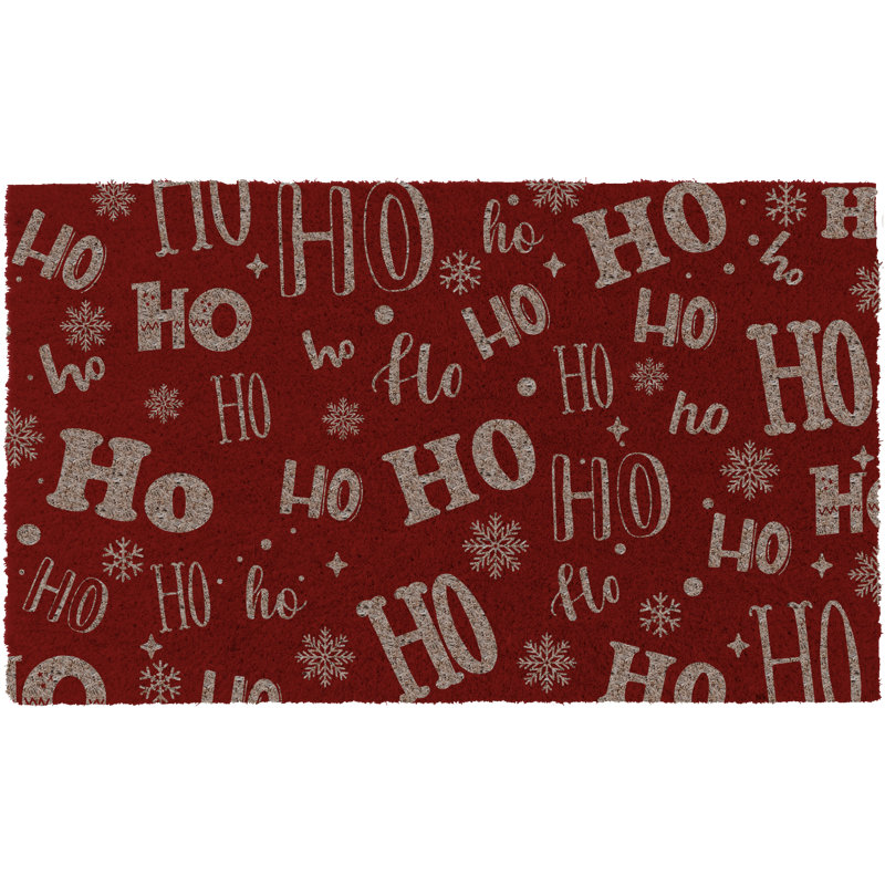 Non-Slip Christmas Outdoor Doormat, 18" W x 30" L, Red