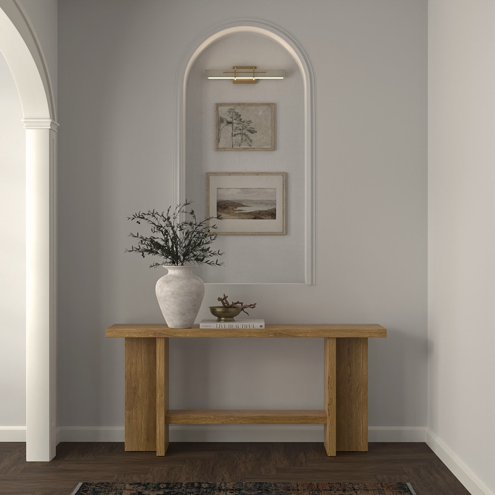 Crosby 70" Console Table, Oak
