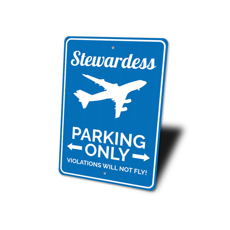 Enseigne de steward en aluminium, H 18 po x l 12 po x P 0,06 po