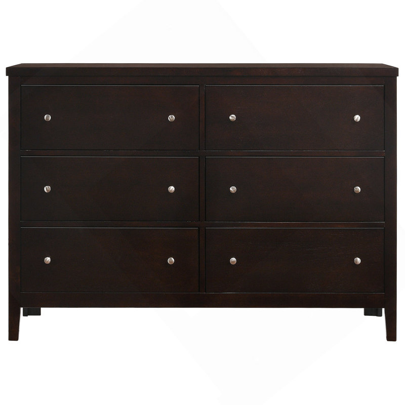 Commode 6 tiroirs, Cappuccino
