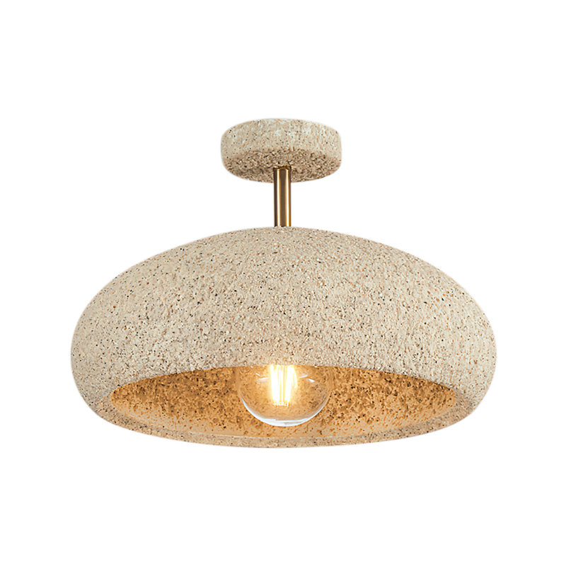 Plafonnier semi-encastré Nordic Modern, Jaune