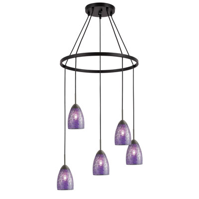 Murphy 5 - Light Wagon Wheel Chandelier
