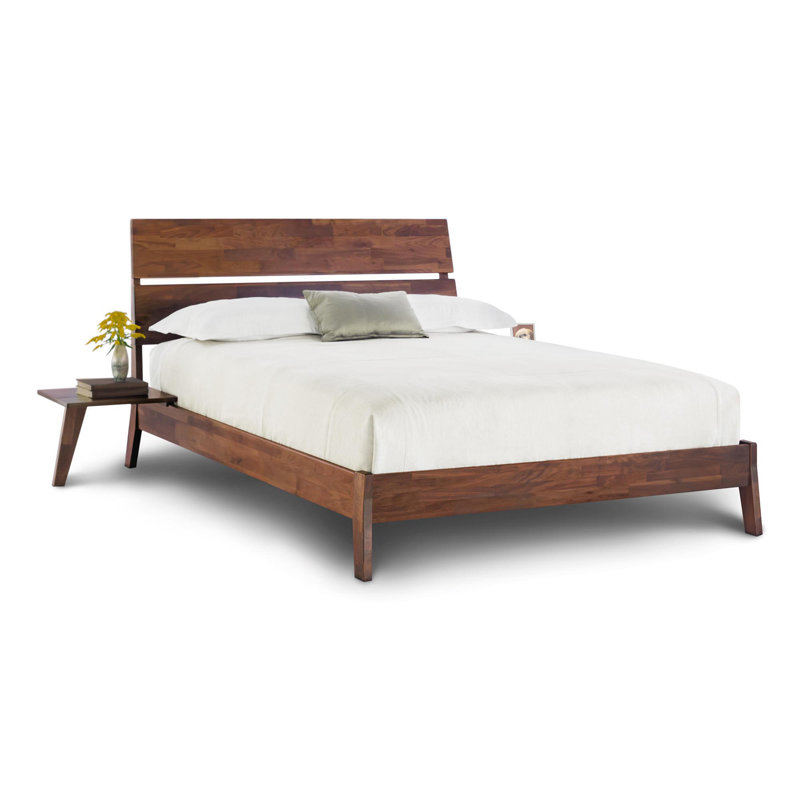 Linn Solid Wood Bed, King, Natural Walnut