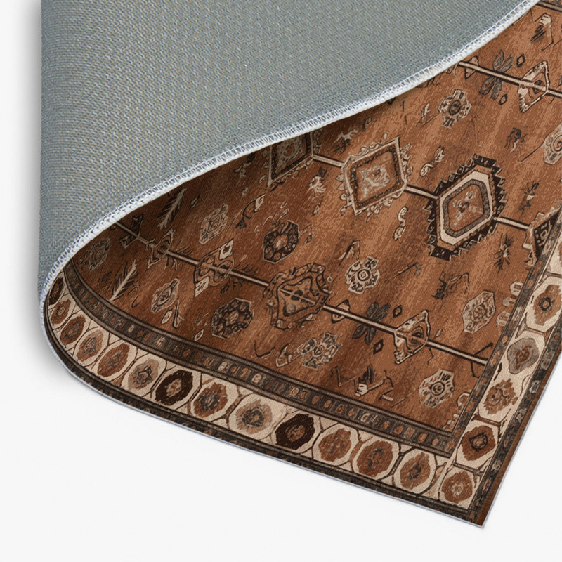 Tapis turc intérieur et extérieur brun, Rectangulaire 8 pi x 10 pi