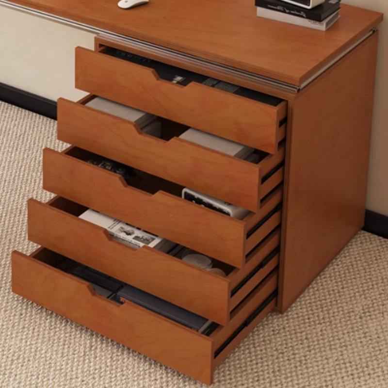 Bureau d'ordinateur avec rangement artificiel à cinq tiroirs, H 29,52 po x l 70,86 po x P 23,62 po