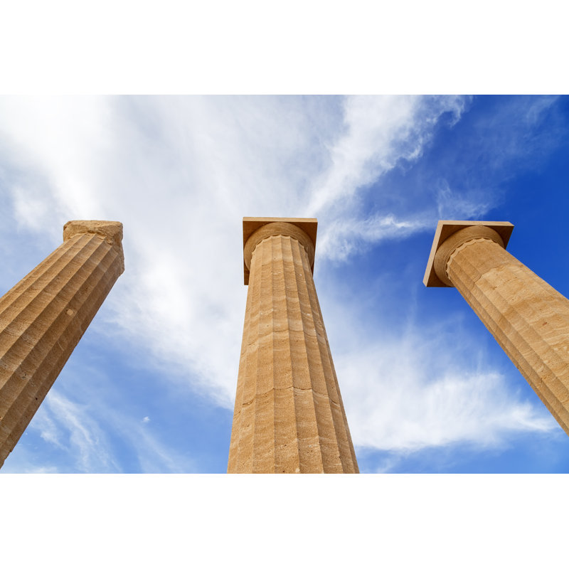 Ancient Greek Pillars - Wrapped Canvas Print, 30cm H x 46cm W x 3.8cm D