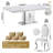 Faux Marble Top Pedestal Dining Set-741975614-739521679-739520080