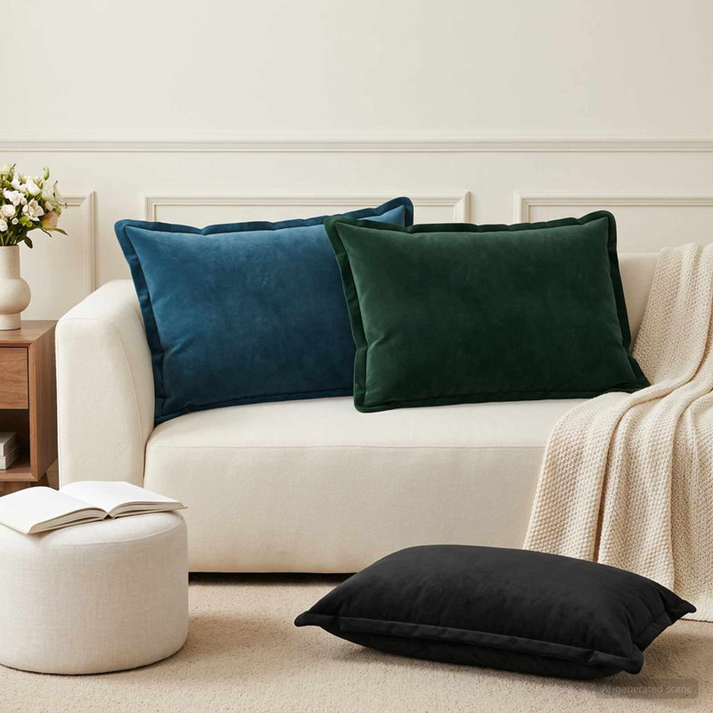 Pink Cushion, Rectangle 50cm H x 70cm W, Black