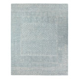 Geometric Area Rug in Blue/Cream