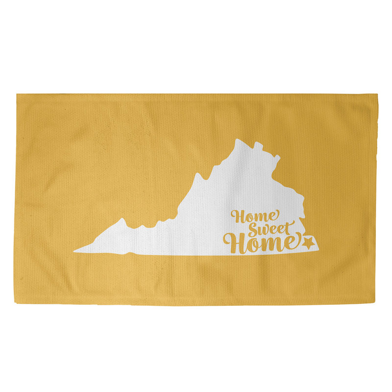 Tapis jaune Home Sweet Norfolk, Rectangle 3 pi x 5 pi