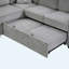 Canapé modulaire en L 83,9 po avec couchettes doubles, table rabattable et rangement-407285478