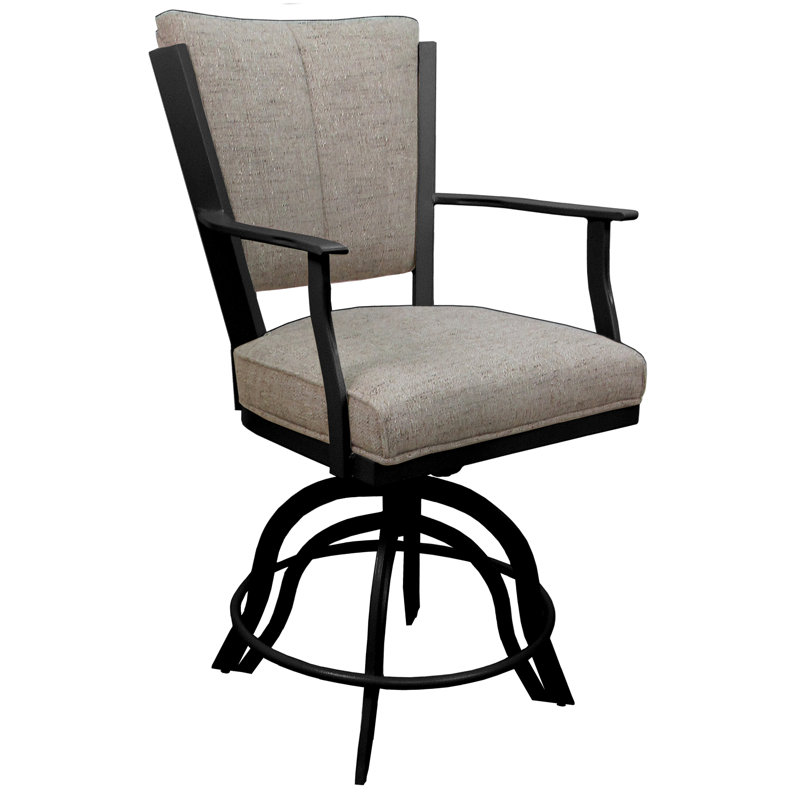 Tabourets de comptoir en métal Custom, Beige bassin, Gris, Tabouret de comptoir (siège d'une hauteur de 26 p