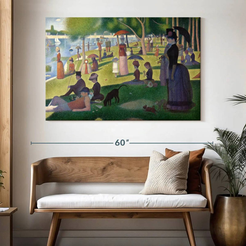 Leisha un dimanche sur la Grande Jatte, H 34 po x l 51 po