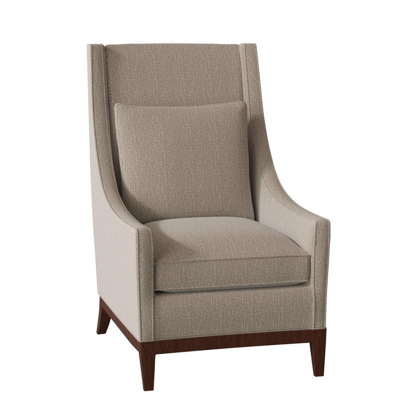 Eastside Wingback Chair, Gray, Burnished Brown