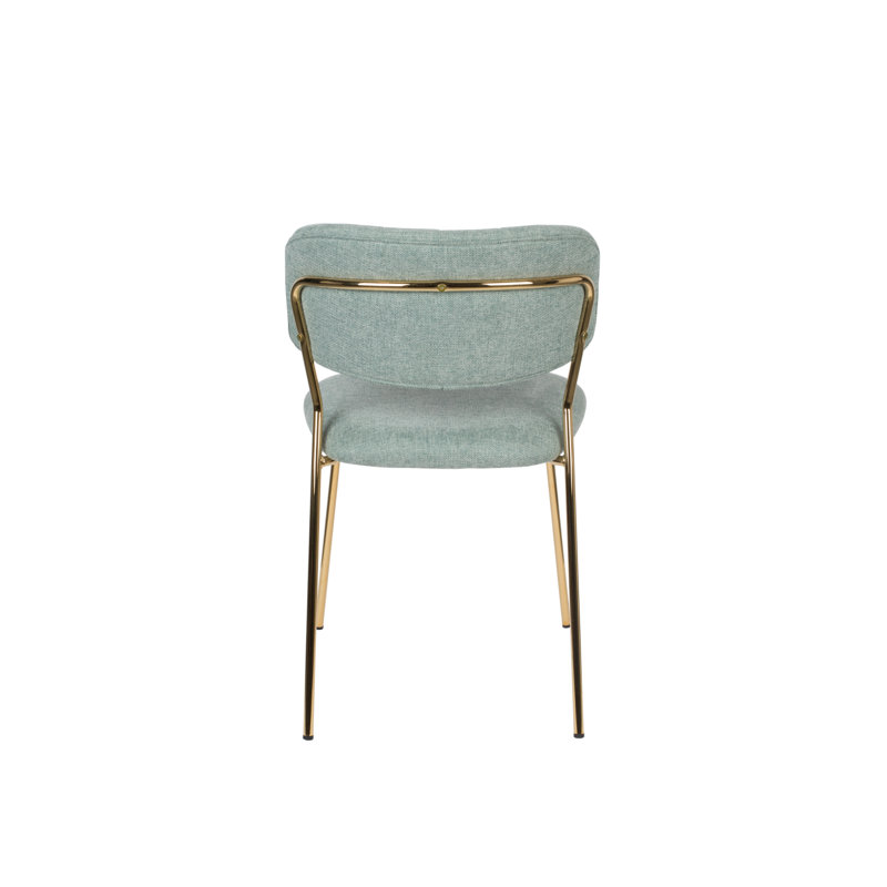 Jolien Upholstered Dining Chair, Green, Gold