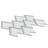 Ogee 4.23" x 5.28" Marble Chevron Mosaic Wall Tile-53162649