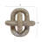 6X6x6" Decorative Marble Chain Sculpture, Cream-1930867357