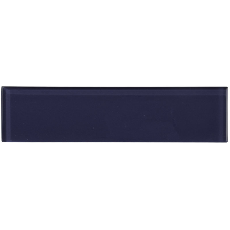 2in.x8in. Glass Subway Tile, Deep Blue Gloss