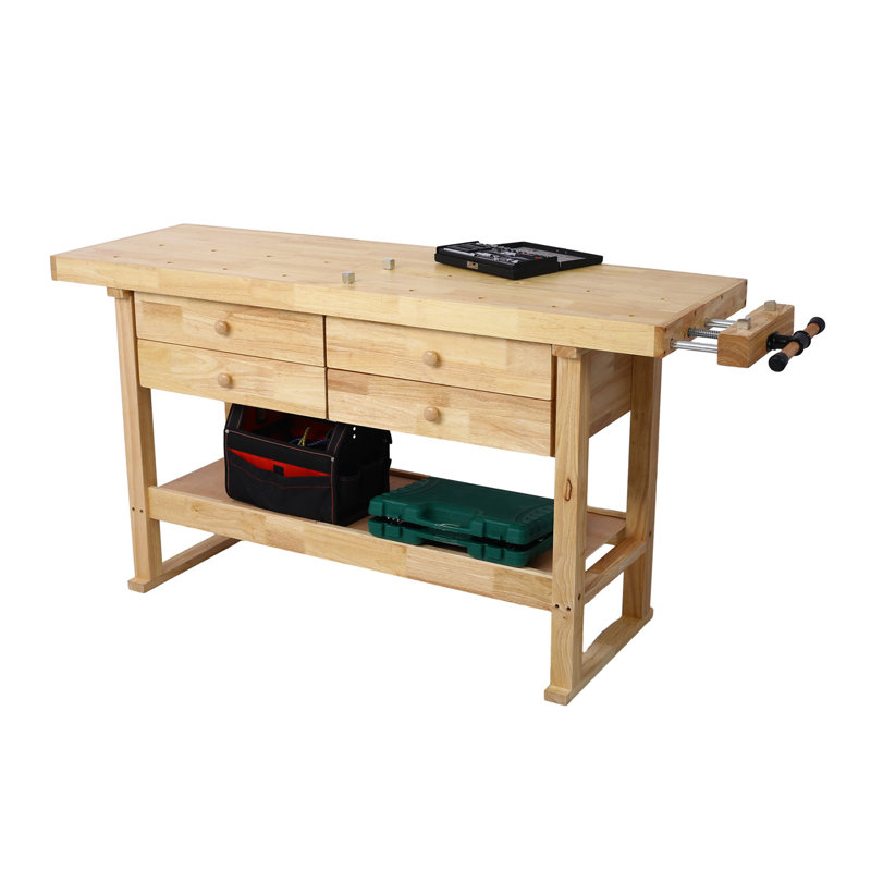 Établi avec plan de travail en bois 64,5 po Jenali