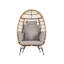 Fauteuil à œufs en osier (excluant la table)