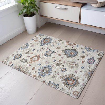 Premium Machine Washable Jaylin AMF1218 Global Rug