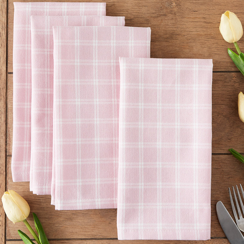 WINDOWPANE PLAID NAPKIN Set /4