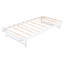 Lit plateforme double ajustable avec lit gigogne blanc et pin-1595318545