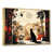 Toile avec cadre flottant or