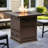 28" Propane Gas Fire Pit Table, 50000 BTU Square Steel Fire Pit For Outside Patio Deck Garden Courtyard-Brown