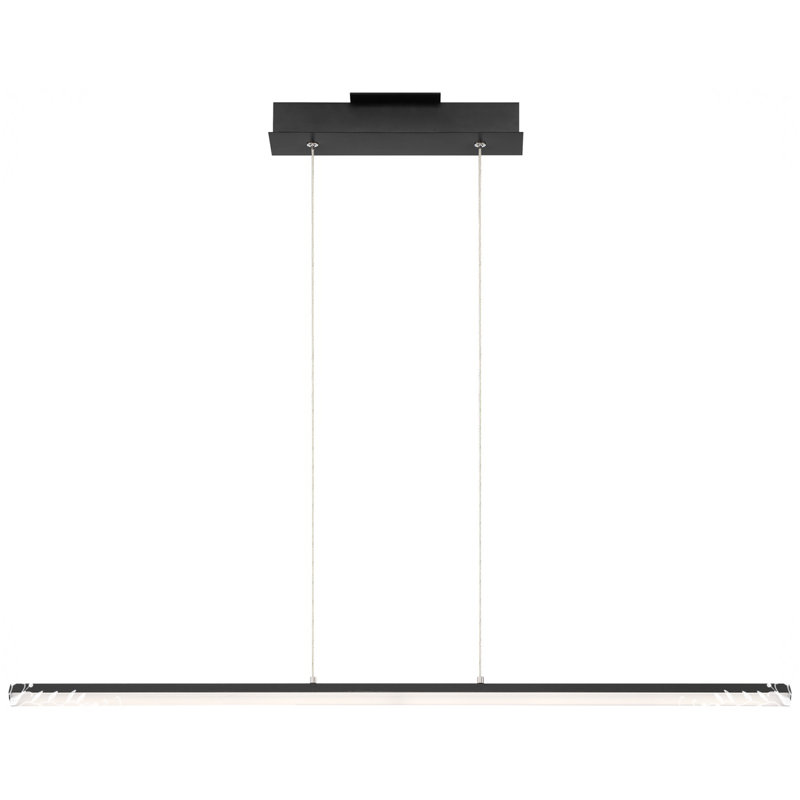 Luminaire suspendu linéaire à DEL Ahleeyah, Noir mat