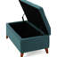 Dessus bleu sarcelle avec couvercle en tissu - Rangement pratique et élégant pour améliorer votre organisation-1255108772