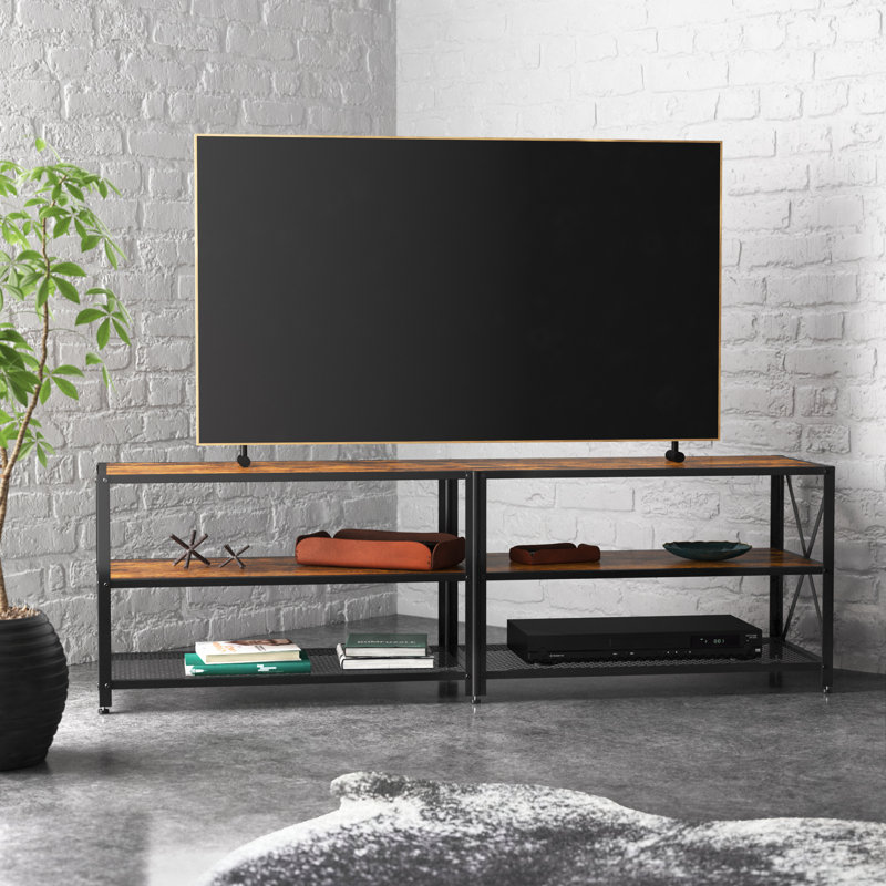 Console multimédia 55,1 po Bayswater, Brun rustique / noir, 63"