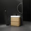 Meuble-lavabo 30 po avec lavabo simple - Armoire autoportante en chêne avec double tiroir encastré en bois d'ingénierie moderne-4086443-4086442