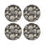 Sous-verres ronds en cuir végétalien Leopard Walk Chocolatte-119015330
