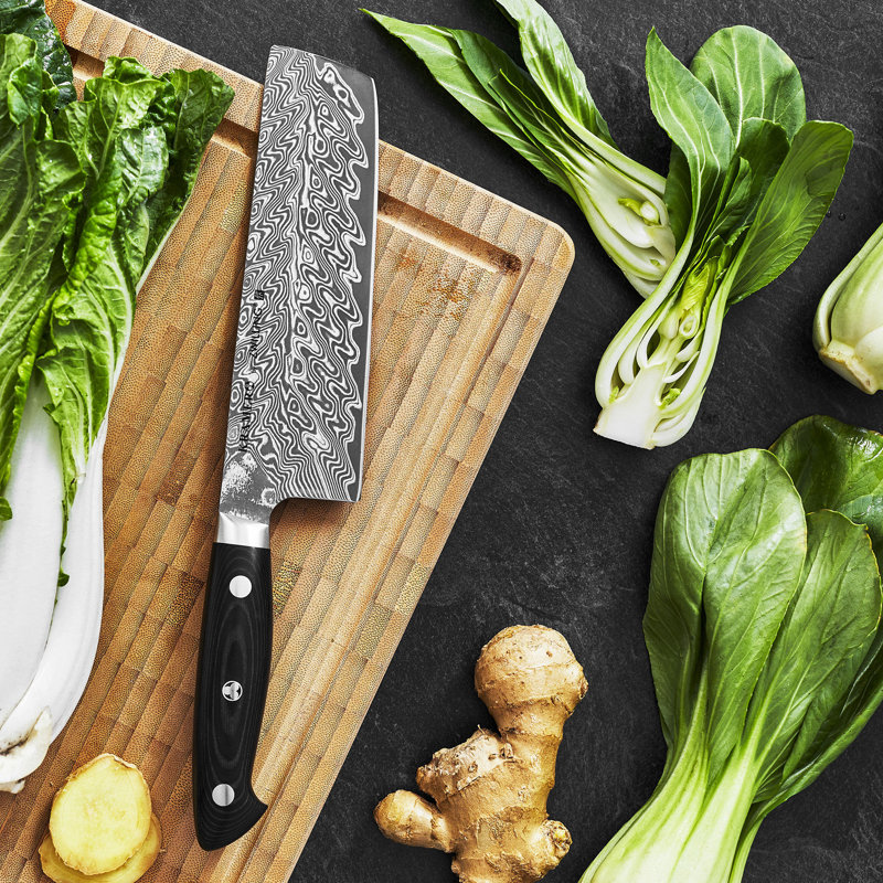 Kramer By ZWILLING Euroline Damascus Collection 6.69-Inch Nakiri Knife