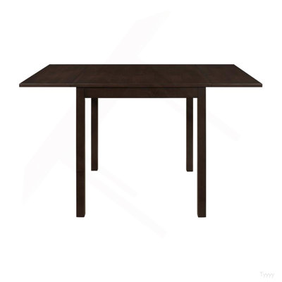 Rectangular 52-Inch Extension Dining Table, Cappuccino