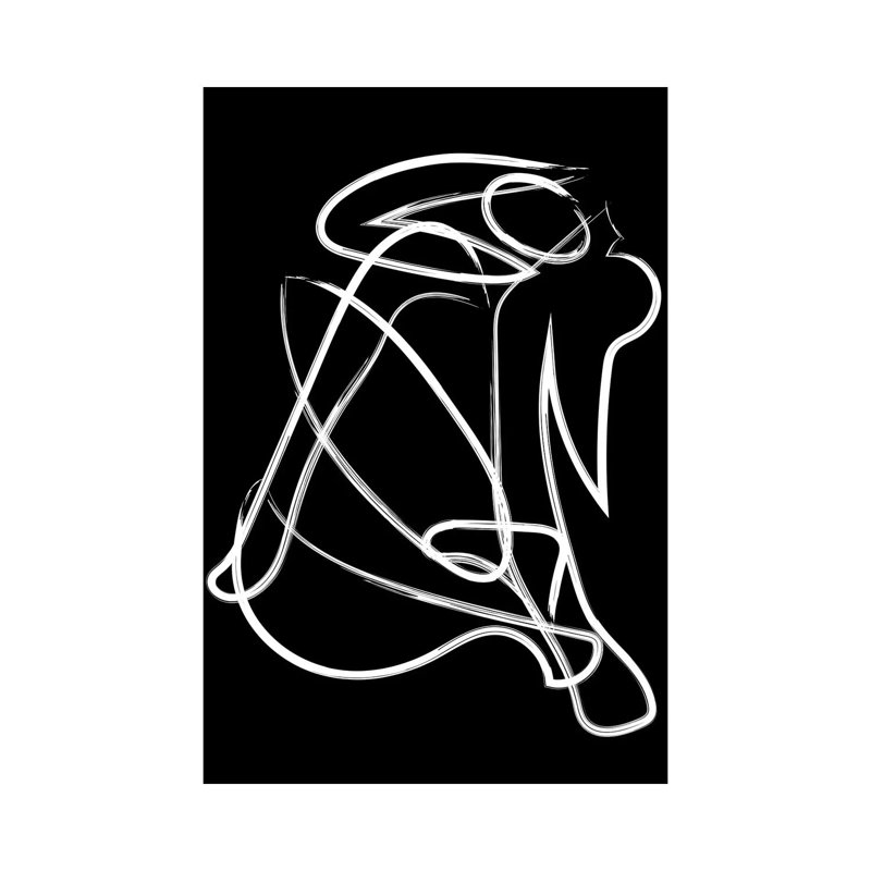 Matisse Deconstructed Brush Black by Mambo Art Studio - Wrapped Canvas Print, 101.6 cm H x 66.04 cm W x 1.91 cm D
