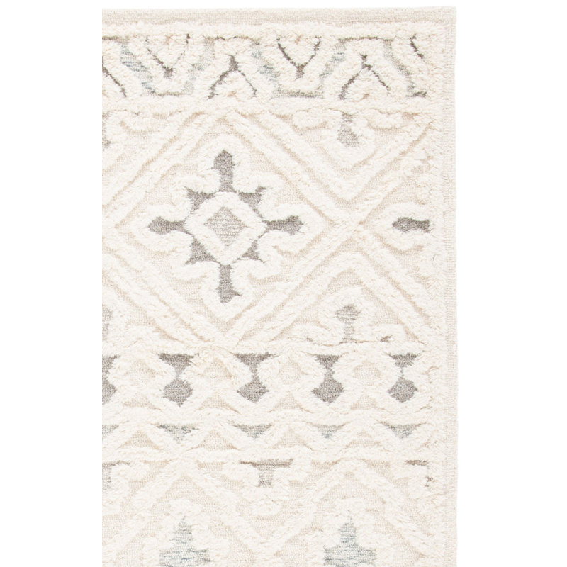 Neillsville Hand Tufted Wool And Cotton With Latex Southwestern Rug, Square 6'