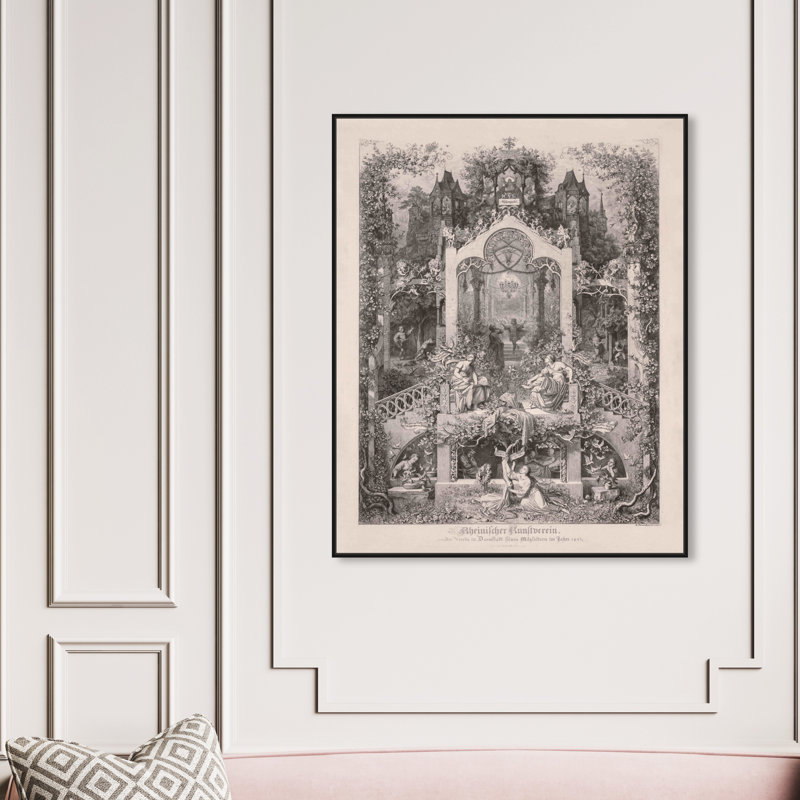 Cendrillon par Neureuther - Peinture sur toile, Cadre noir, H 45 po x l 36 po