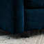 Canapé modulaire en chenille haute bleu avec revêtement confortable réversible et confortable