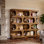 Bibliothèque de 71 po de hauteur, présentoirs de rangement modernes
