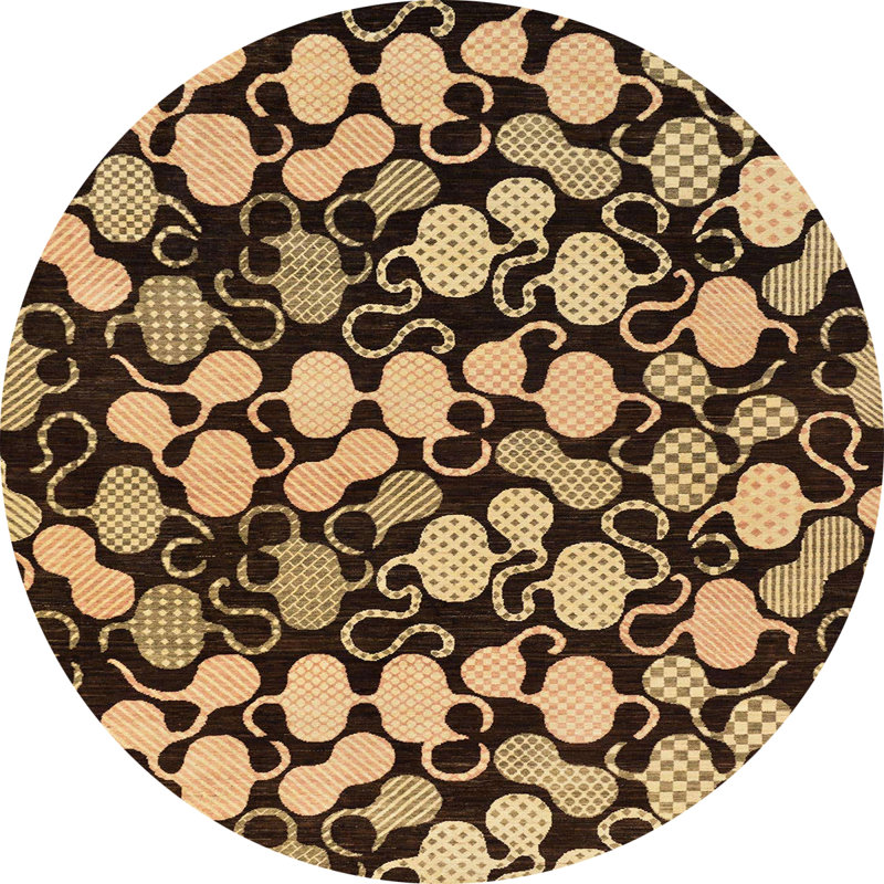 Tapis abstrait moderne 144 po, Rond 8 pi
