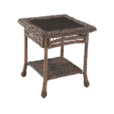 Duggan Square Wicker Outdoor Side Table , 21'' in. W 21'' in. D