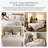 Southshore Fine Linens Vilano Duvet Cover Set, Oversized 110 GSM Microfiber Bedding with Hidden Zipper Closure and 4 Corner Ties, 2 Pillow Shams, Full/Queen, Bone-850210335-850210346