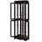 Elegant Glass Display, Lighting, Movable Partition, Square Top, Six - Tier Design, Treasures Black Storage, Hinge, Lighting System, Wine,