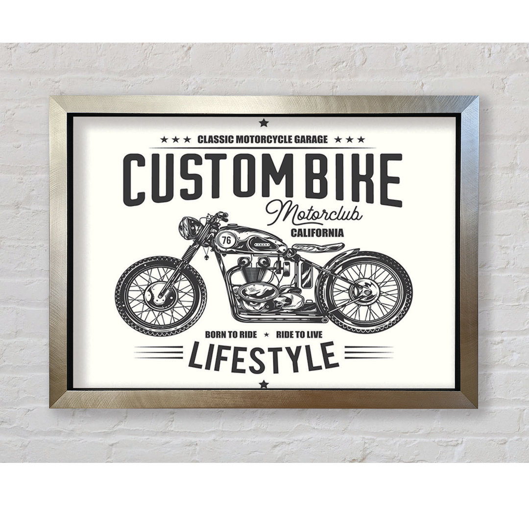 Custom Bike Motor Club - Einzelne Bilderrahmen Kunstdrucke