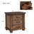 Rustic Three Drawer Reclaimed Solid Wood Framhouse Nightstand