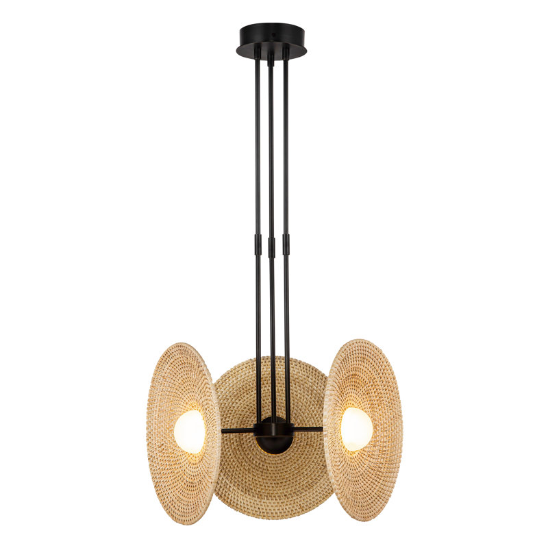 Harbour 18" Bronze and Woven LED Pendant Light
