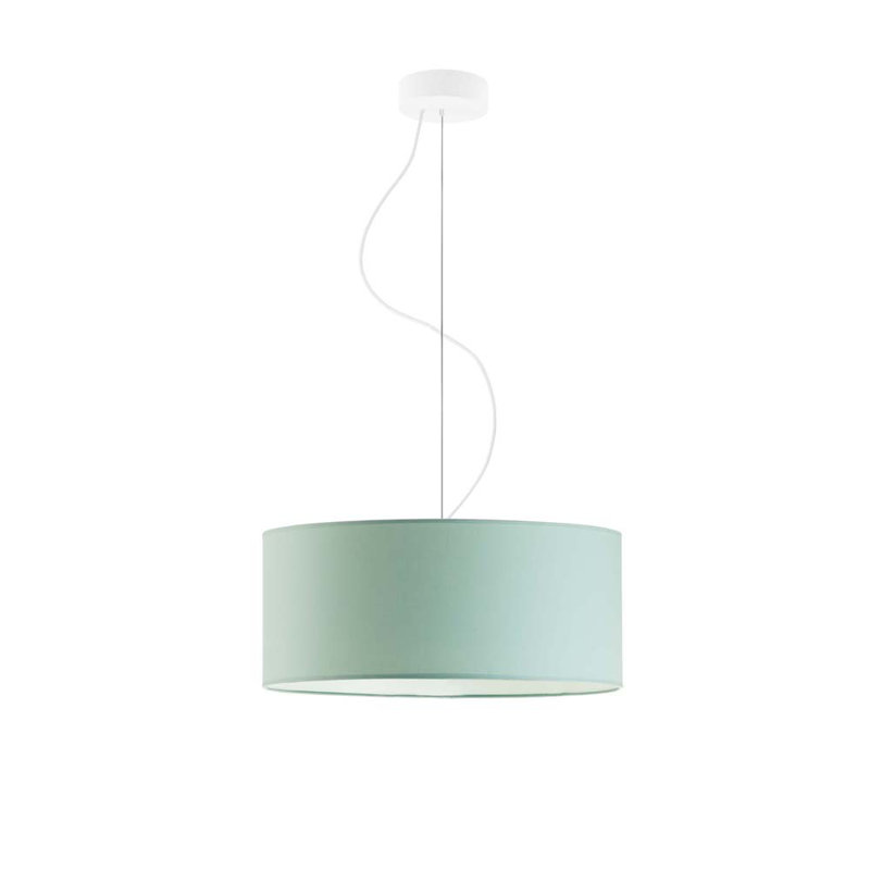 Aubryelle 3 - Light Drum Pendant, White, Mint, 120cm H x 40cm W x 40cm D